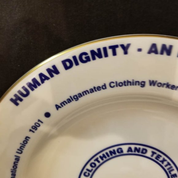 vtg Homer Laughlin ACTWU plate Exc Cond - Picture 4 of 8